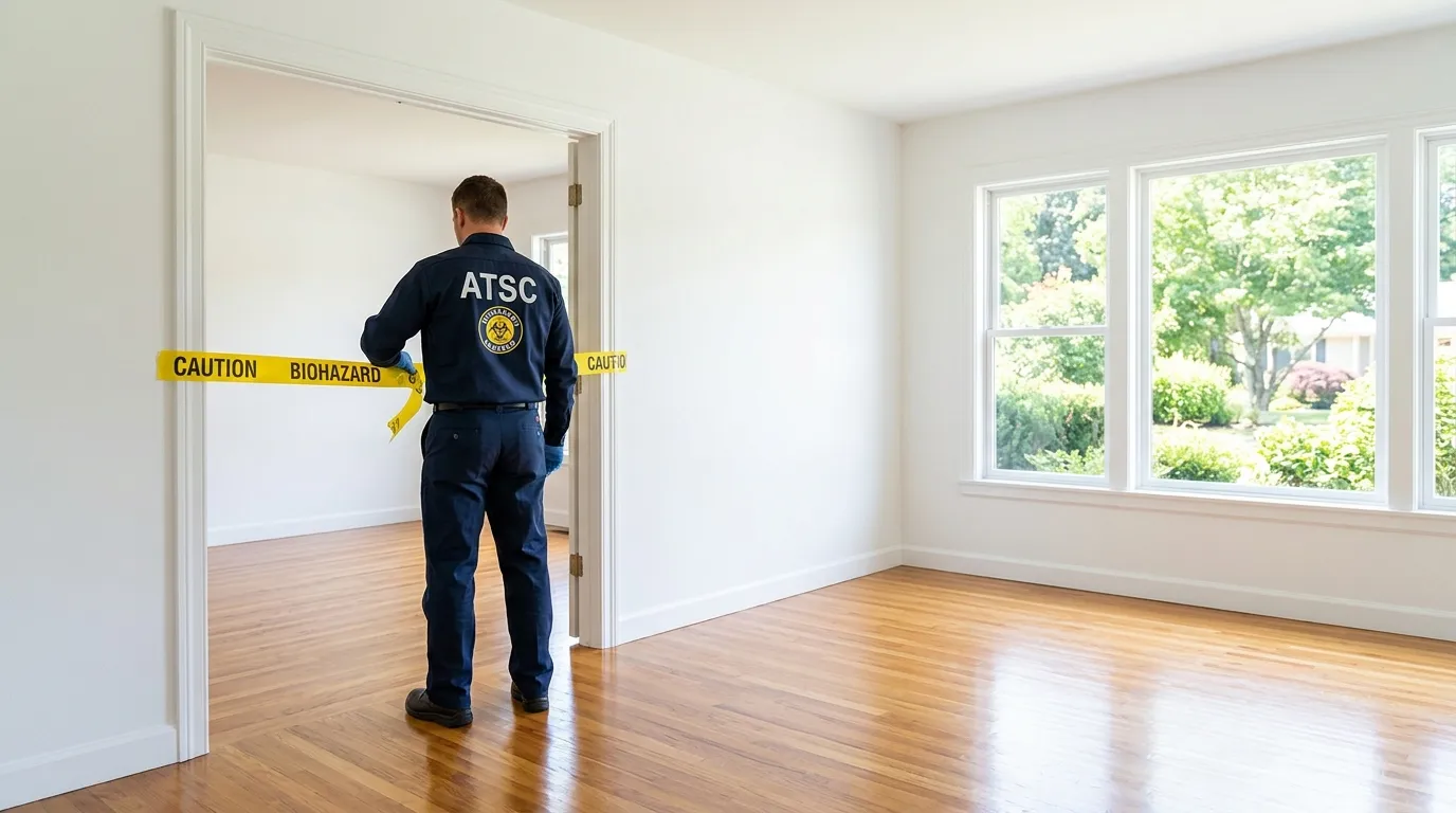 Certified biohazard cleanup crew performing Trauma Scene Cleanup in Sylvania